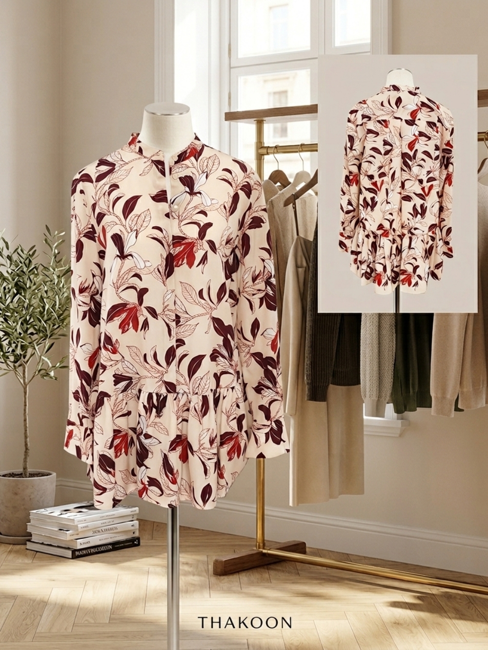 Thakoon Tunic Peplum Bottom. Size 6 (fits like 8),floral. Like New!